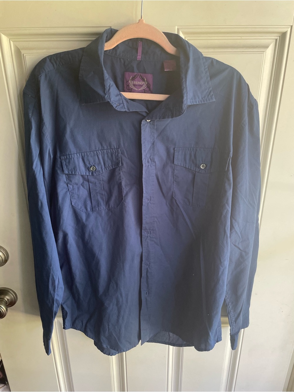 Men's Navy Button up shirt by Bruno New York size large
